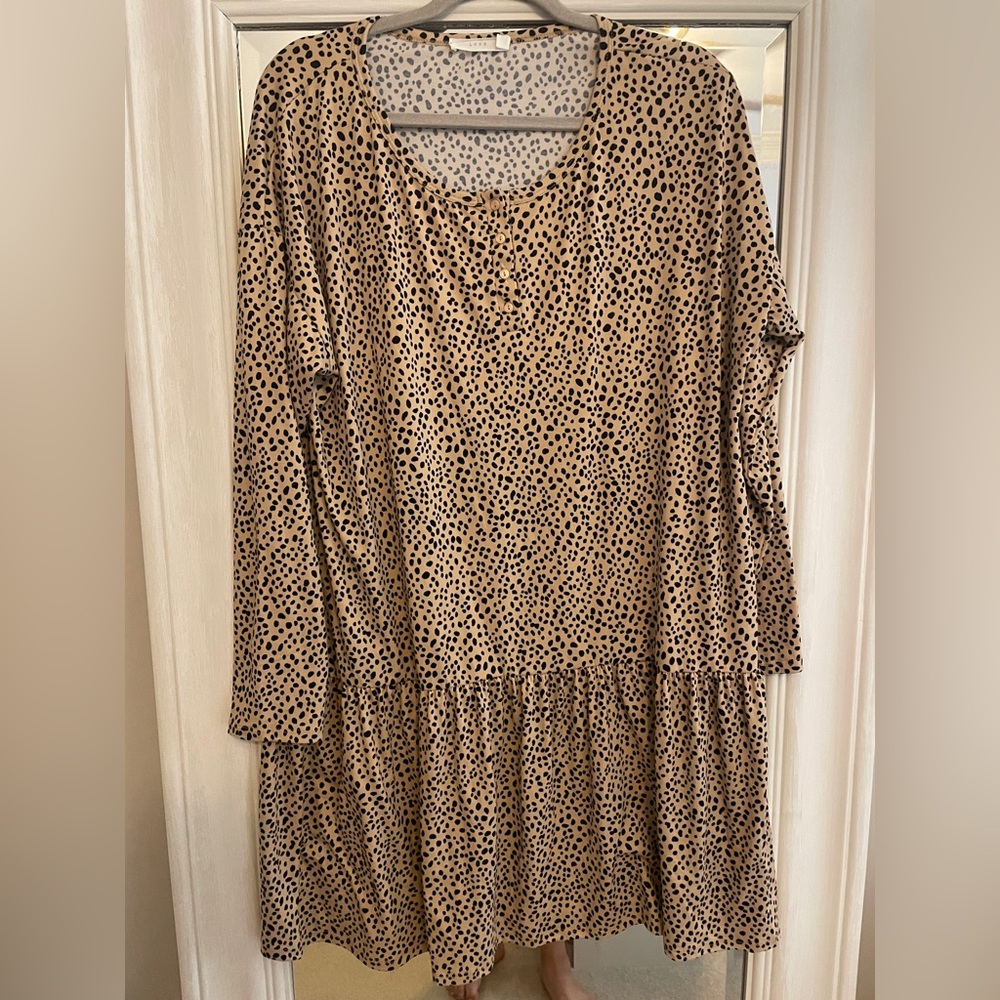 Peplum Bottom Animal Print Dress